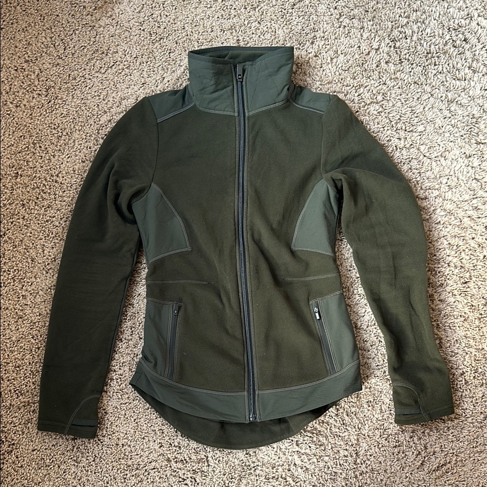Athleta Women's Olive Green Fleece Jacket
